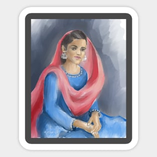 Punjabi Beauty 3 Sticker